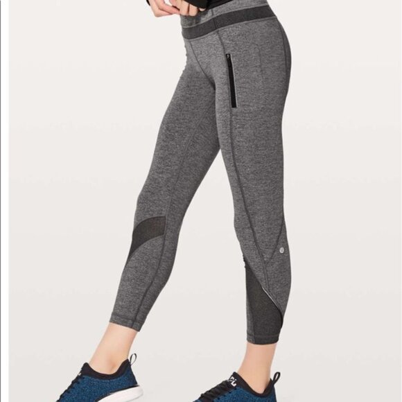Lululemon Inspire 7/8 Tight Gray Zip Pockets 6 - Picture 1 of 12